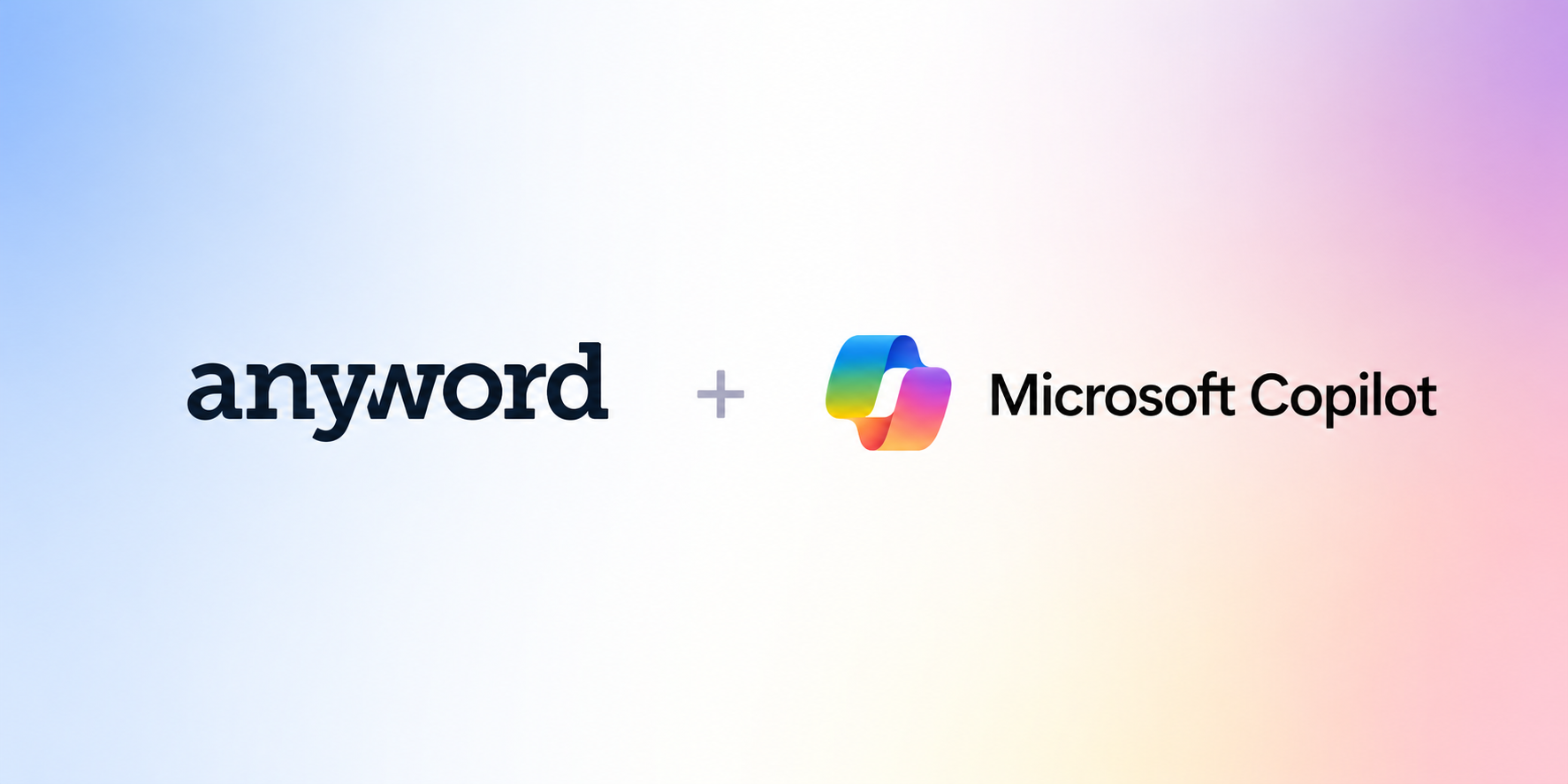 Anyword and Microsoft Copilot announcement banner for the Microsoft 365 Copilot agent