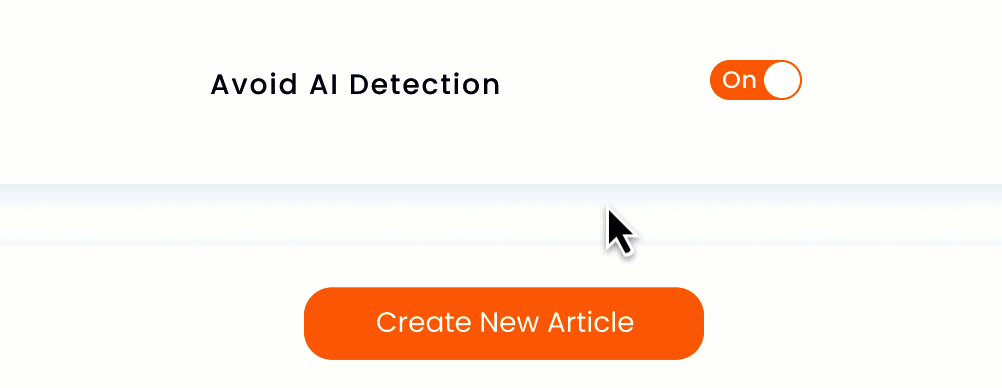 Article Forge Avoid AI Detection toggle above the Create New Article button