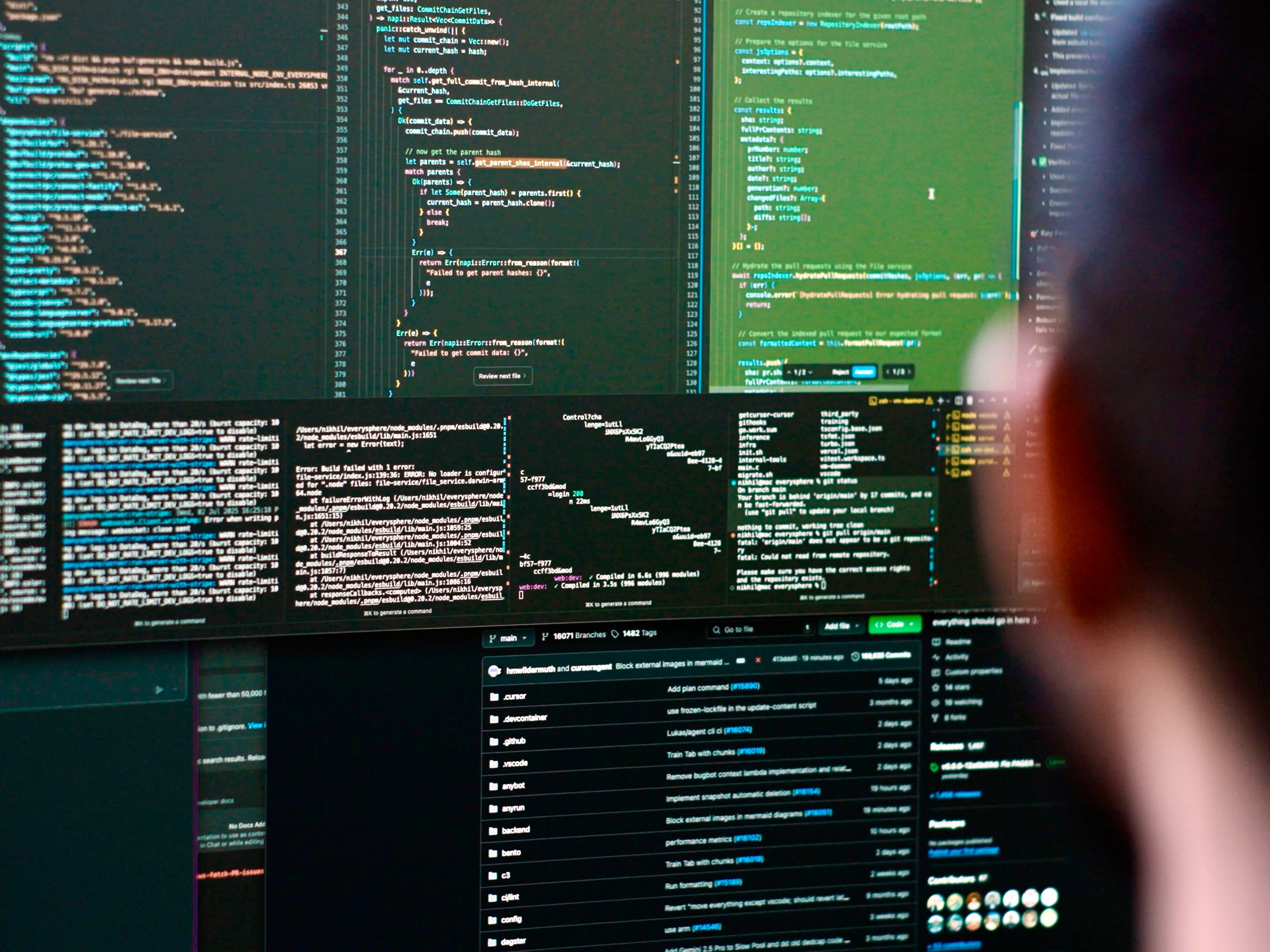 Cursor AI-first code editor interface with the AI panel open