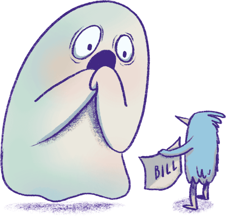 Fly.io illustration of a scary cloud bill from its pricing page