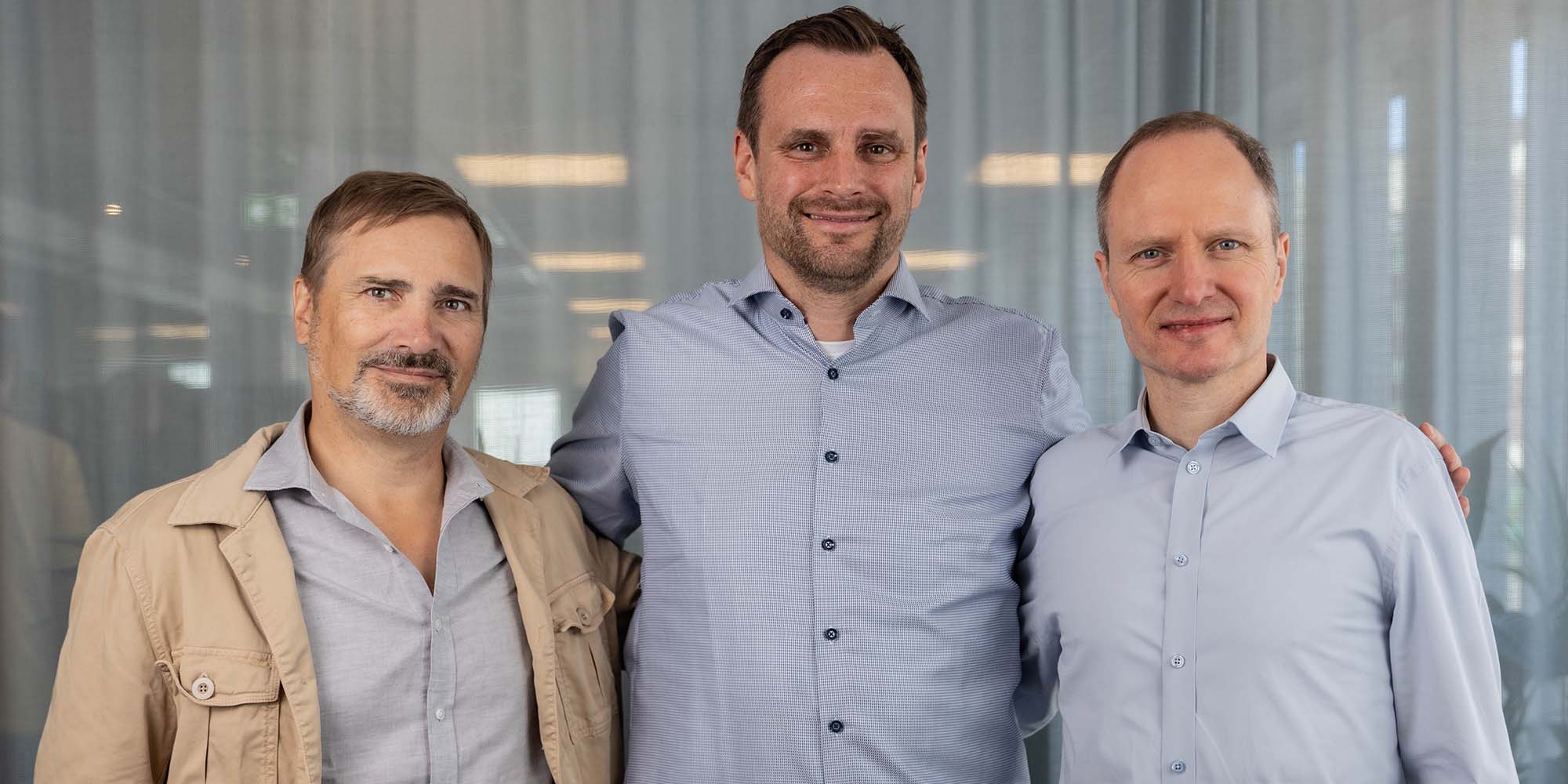 Funnel co-founders Fredrik Skantze and Per Made with Adtriba founder János Moldvay
