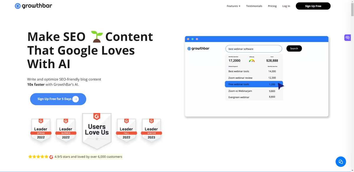 GrowthBar Review: The AI SEO Writer Now Being Absorbed Into SEOptimer