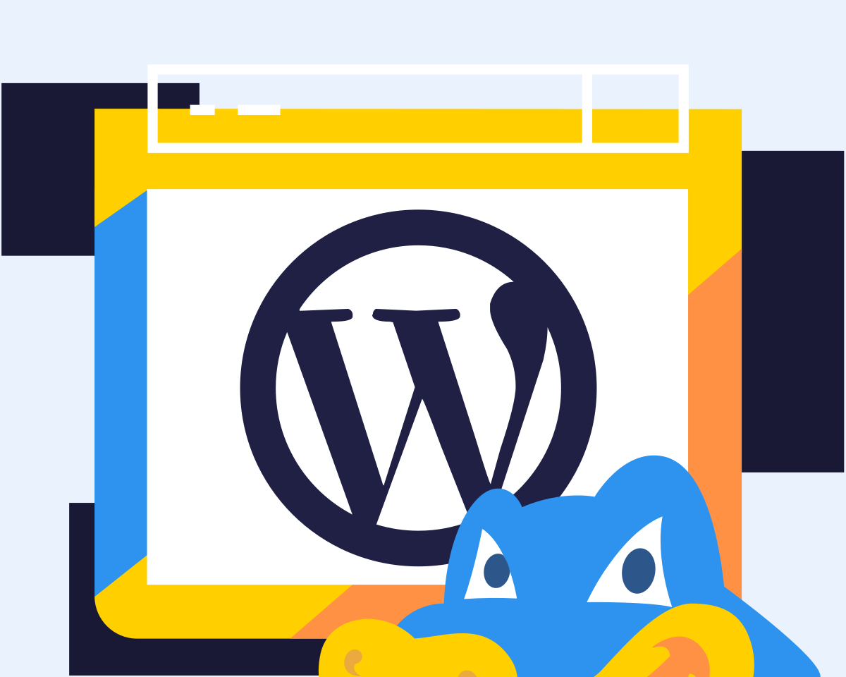 HostGator managed WordPress illustration with its gator mascot