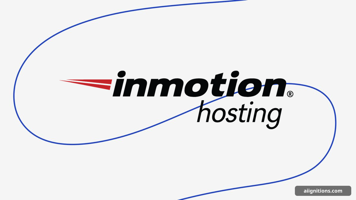 InMotion Hosting full-colour logo on a light background with the brand blue line