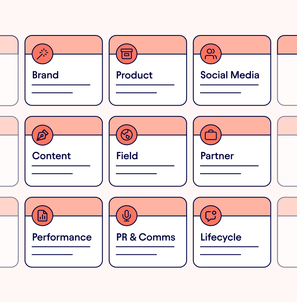 Grid of Jasper's nine marketing agents, from Brand to Lifecycle