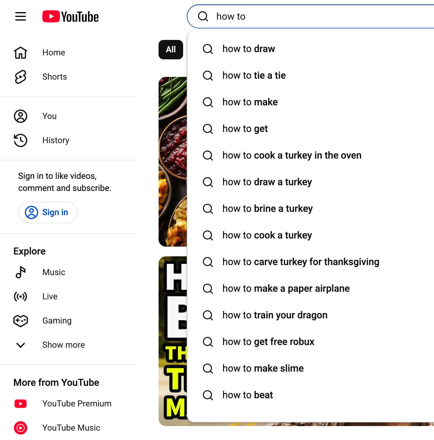 Keyword Tool YouTube autocomplete suggestions for a how to create search