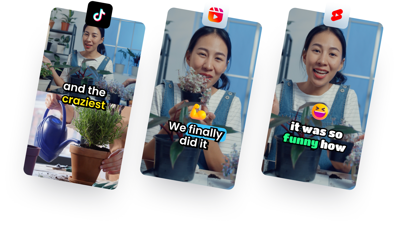 Klap generated short clips with animated captions