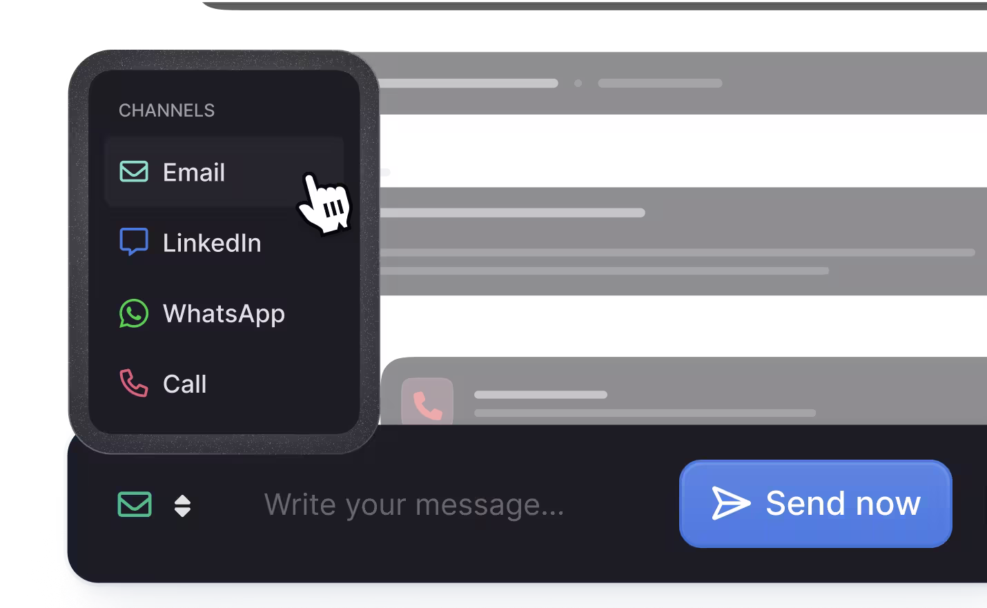 lemlist unified inbox showing replies across channels