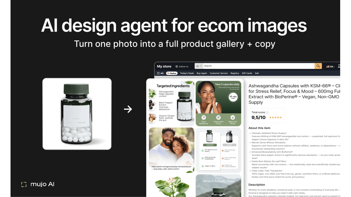 Mujo AI Review: One Product Photo Into a Full Marketplace Listing