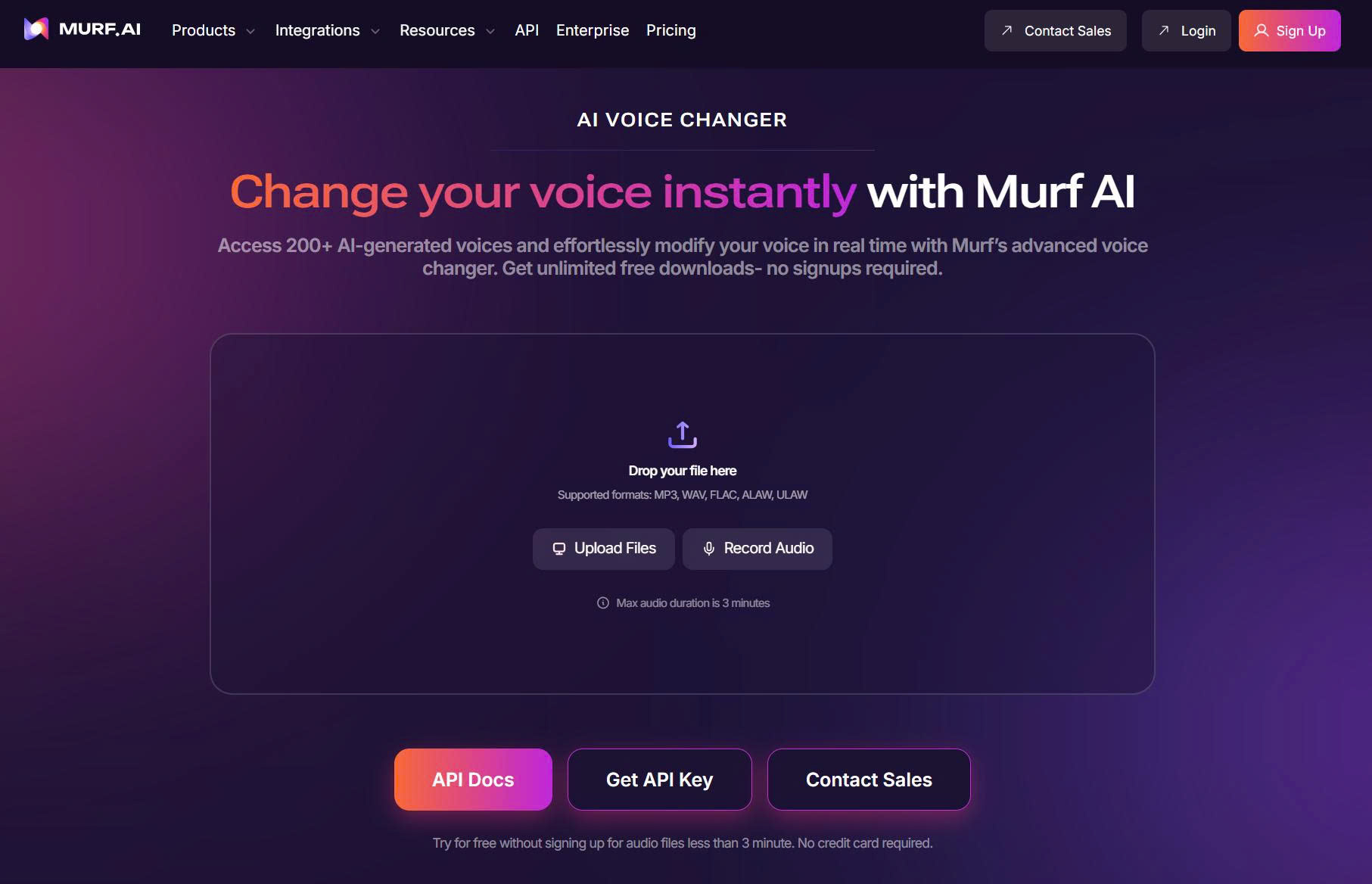 Murf voice changer