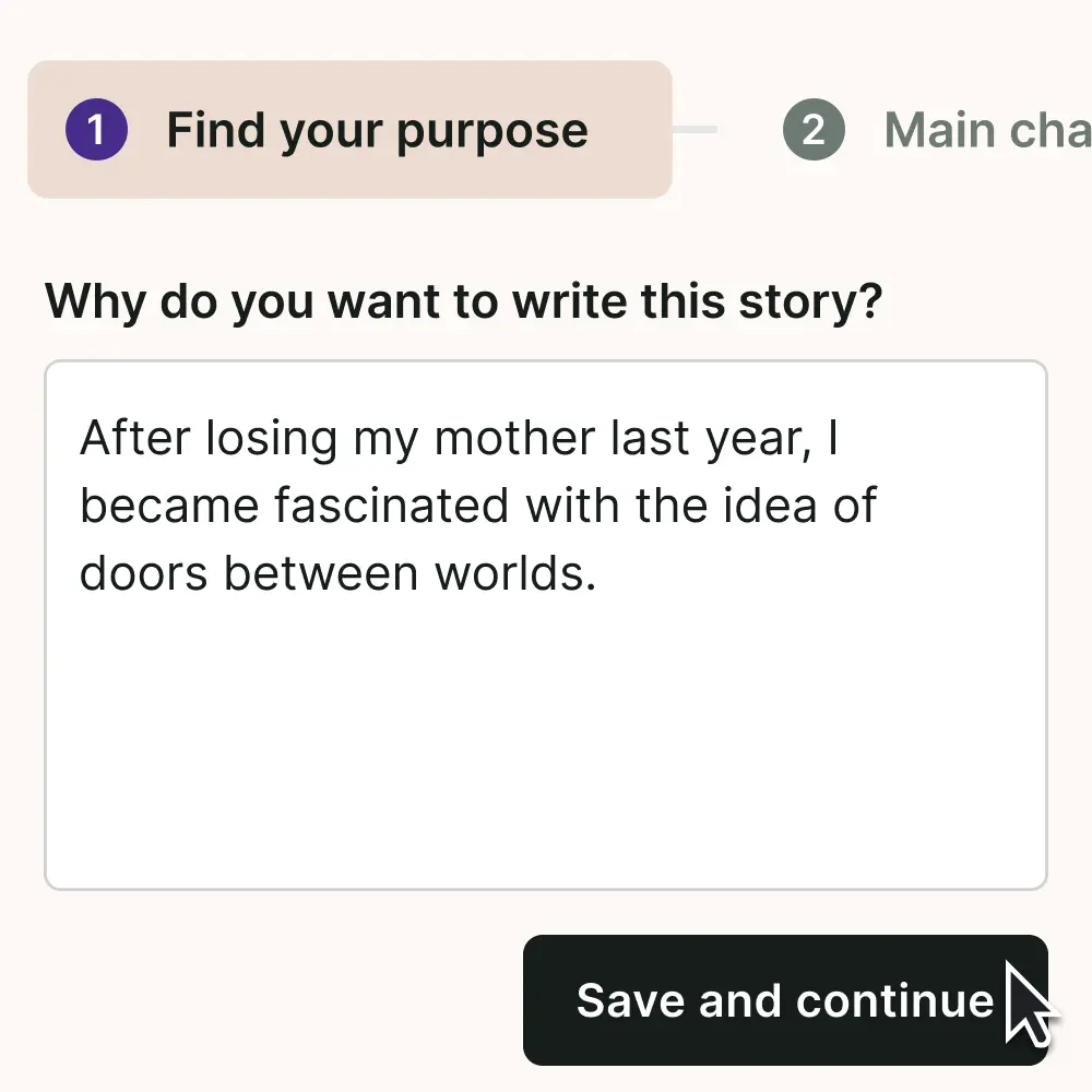 ProWritingAid Story Canvas in Plan mode asking why you want to write this story