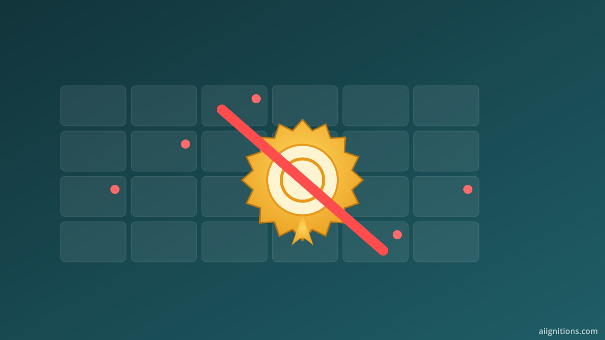Illustration of a lifetime-deal badge crossed out over a subscription calendar