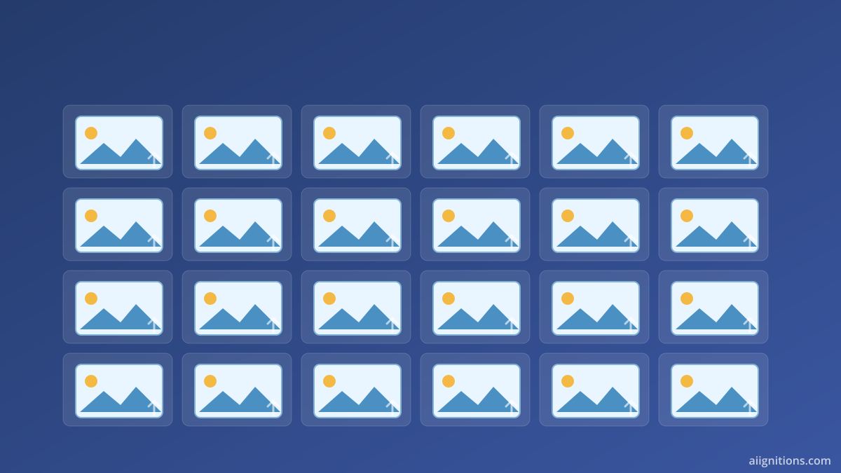 Content calendar with repeated image uploads highlighting the missing media library
