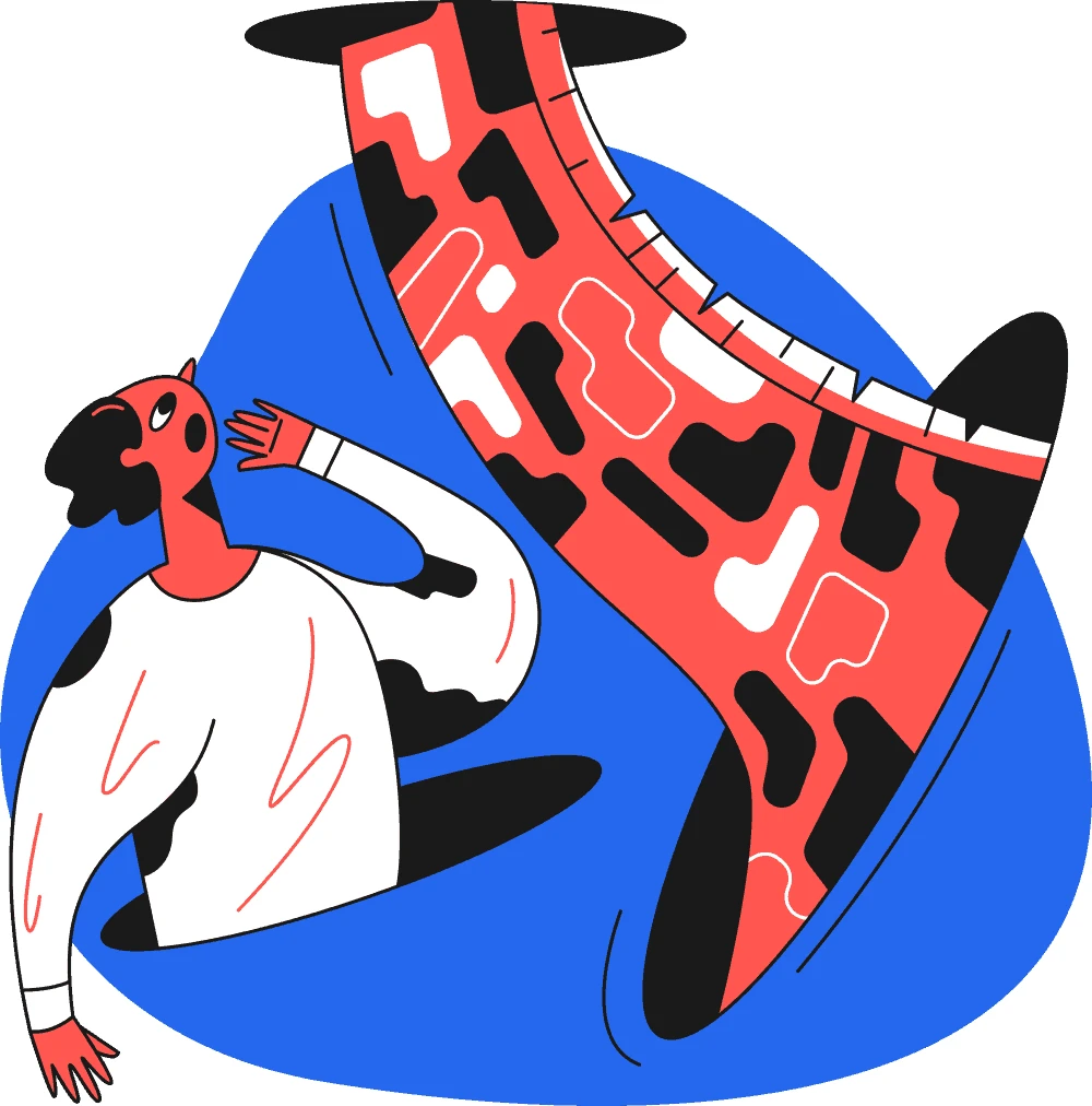 Rocket-launch illustration echoing RocketLink's tiered Liftoff, Space and Galaxy plans