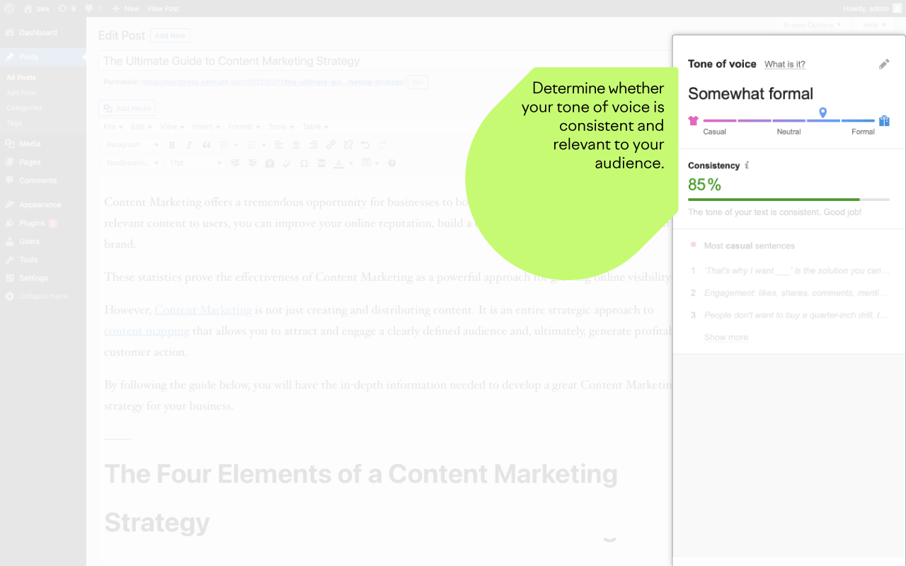Semrush domain and competitor analysis report