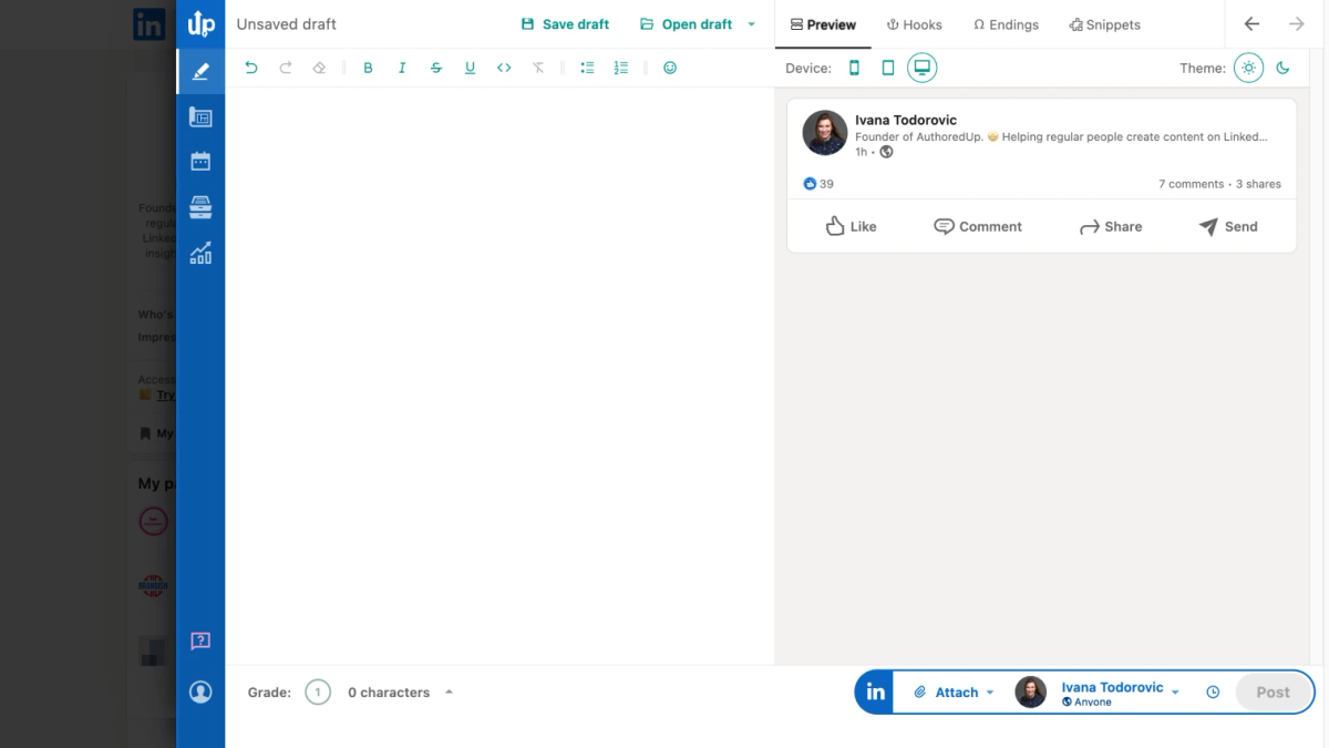 Conceptual illustration of a LinkedIn analytics dashboard fading out, representing Shield Analytics winding down