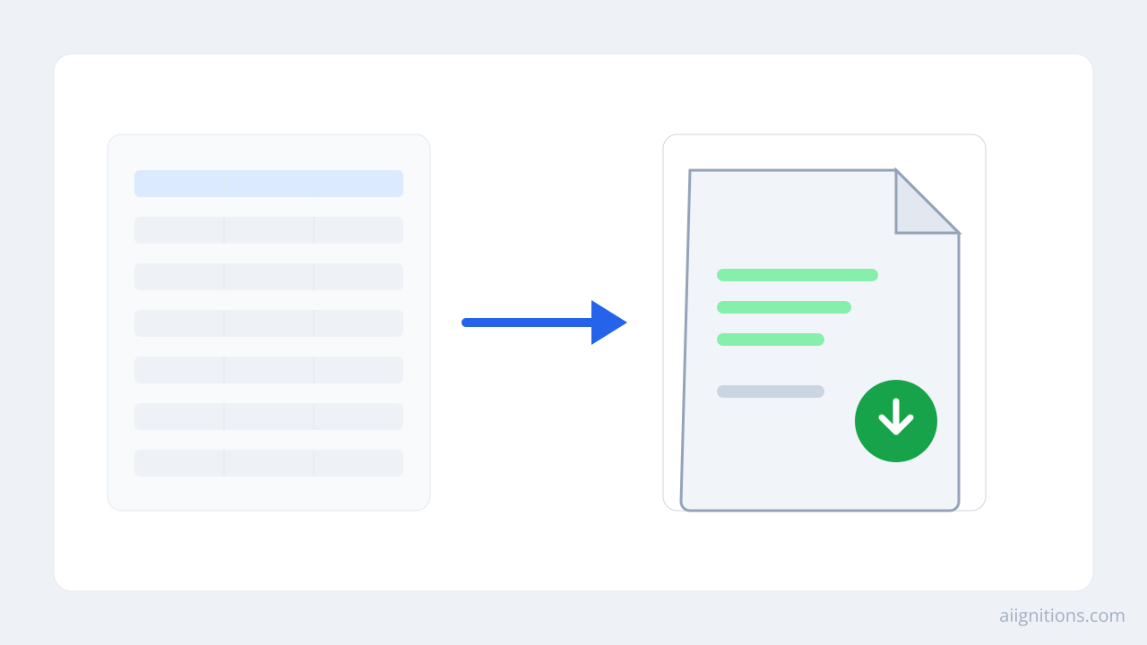 Illustration of exporting analytics data to a CSV file and a LinkedIn data archive download