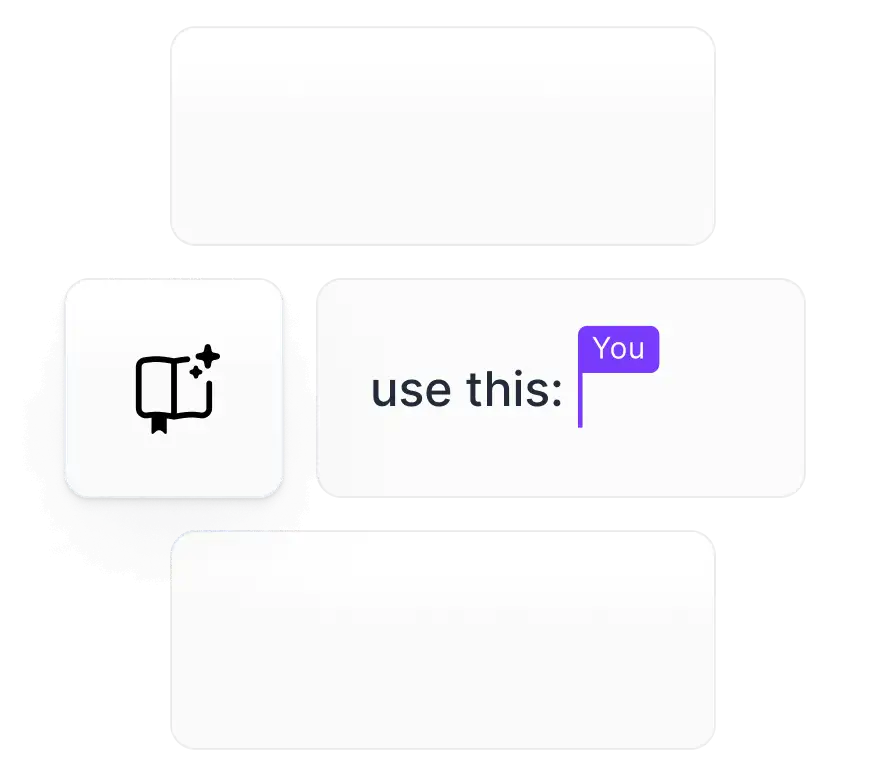 Surfer AI custom knowledge and writing points panel used during the outline stage