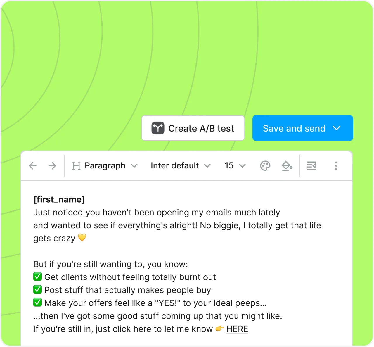 Systeme.io email marketing dashboard with broadcast statistics and subscriber count