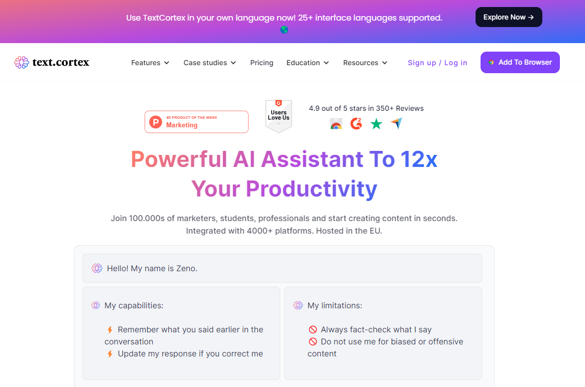 TextCortex: AI Writing Assistant Review