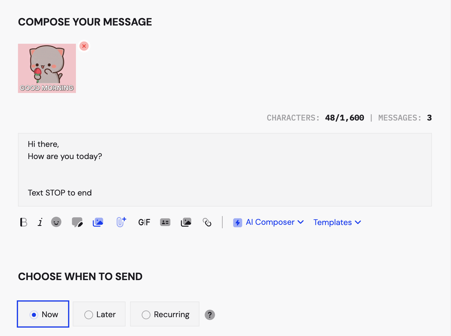 Textedly SMS and MMS messaging interface from the vendor's product page