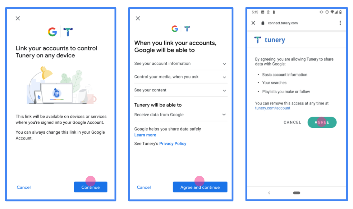 YouTube OAuth consent screen used to connect a channel to TubeAnalytics