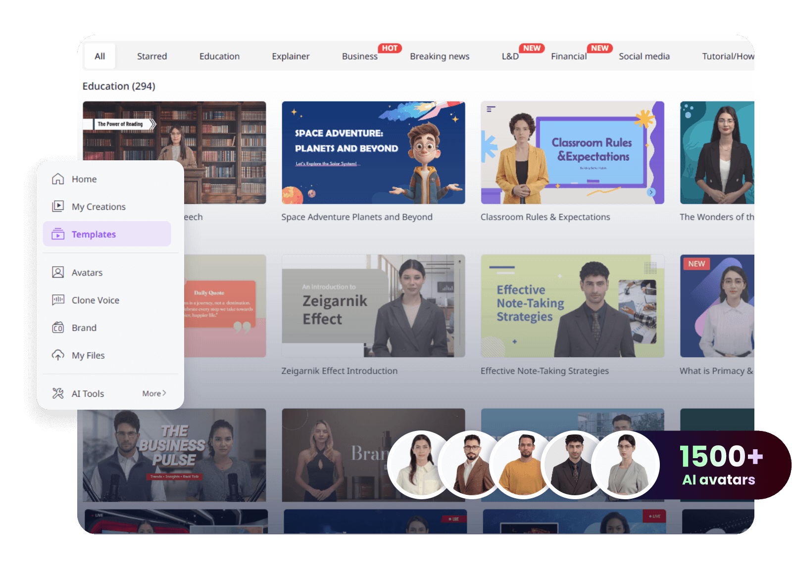 Vidnoz AI avatar and text-to-video creation step