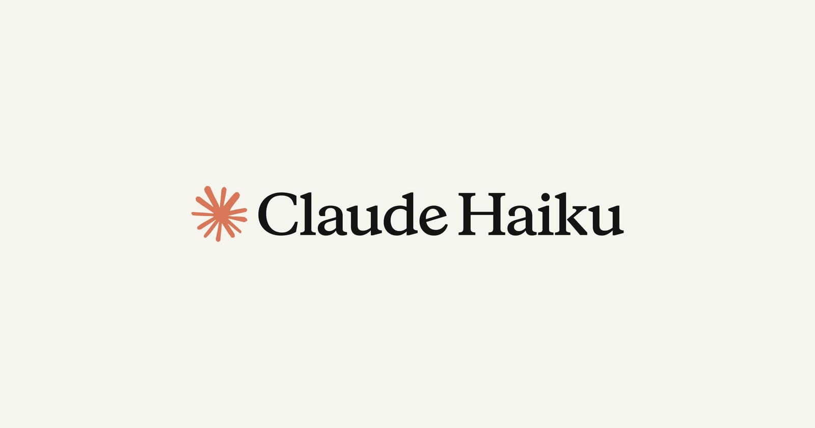 Anthropic artwork for Claude Haiku with the orange Claude spark on a cream background