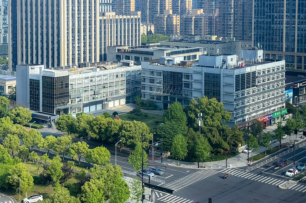 Unitree Robotics headquarters in Hangzhou, China, home of the quadruped and humanoid maker at the centre of the FCC determination