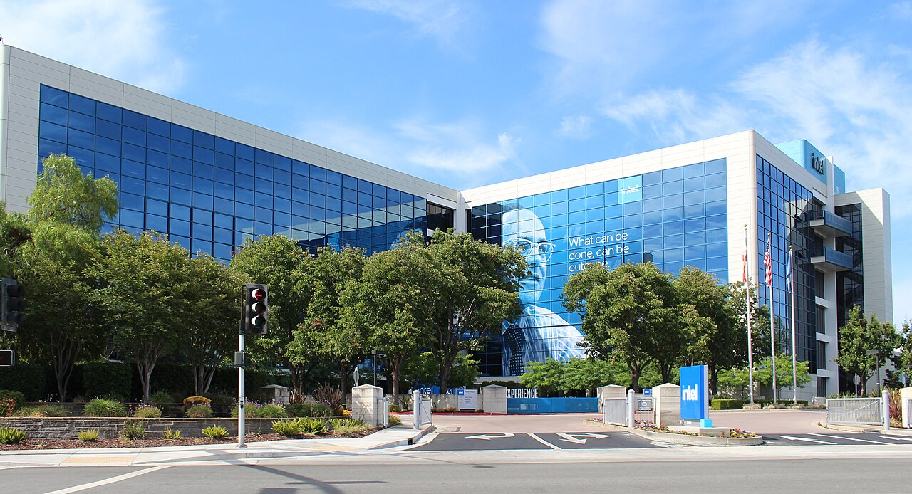 Intel's Santa Clara headquarters building at 2200 Mission College Boulevard