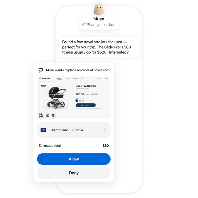Muse showing an approval prompt asking the user to confirm before it completes a sensitive action