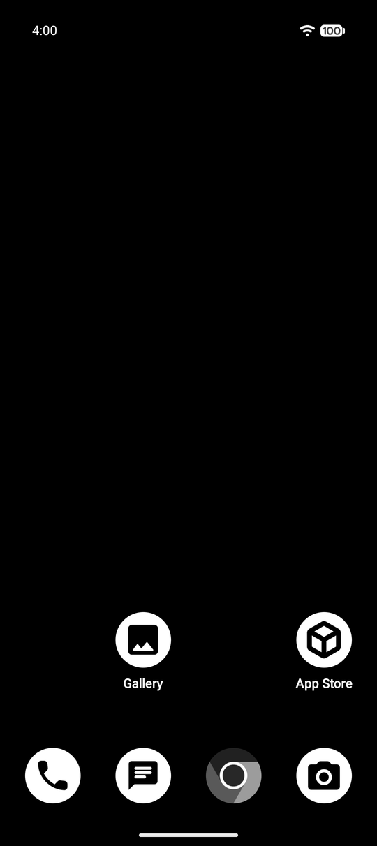 GrapheneOS home screen running on Android 16 QPR2
