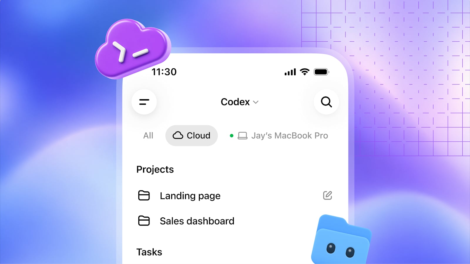 Codex Cloud projects interface shown in OpenAI DevDay recap