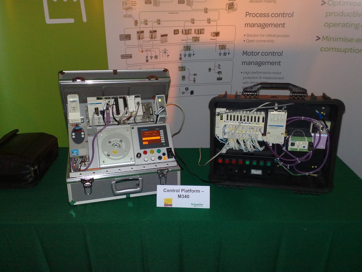 Schneider Electric Modicon M340 PLC and Advantys STB I/O modules, the factory automation hardware Schneider sells